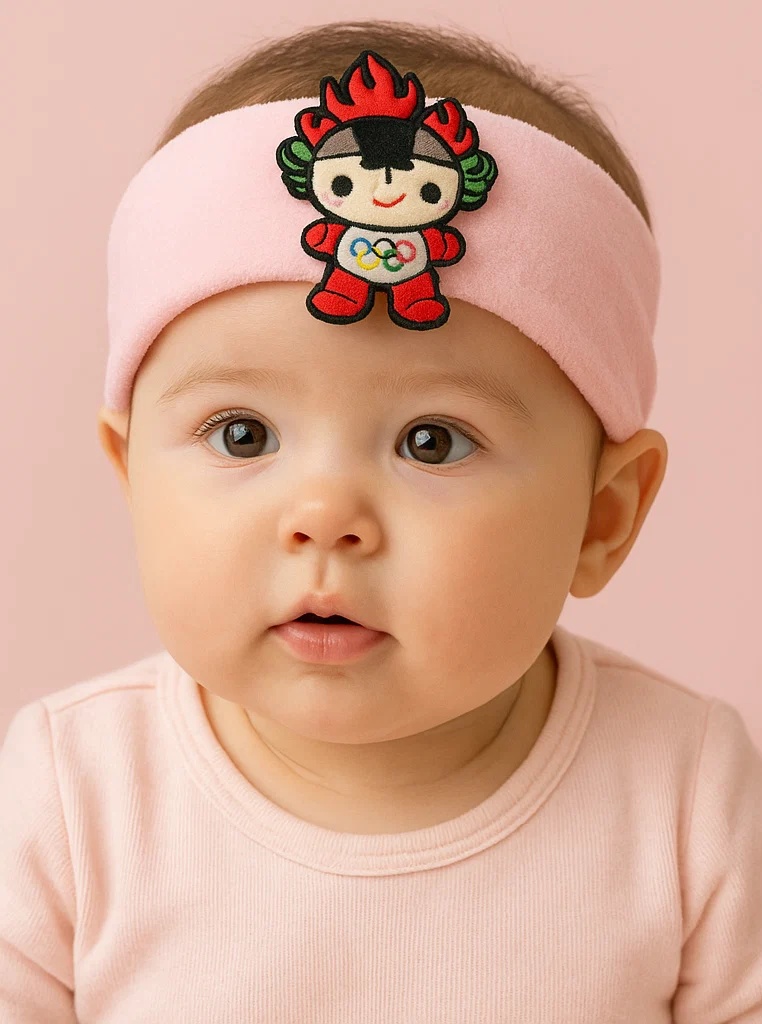 Beijing 2008 Huanhuan Baby Headband – Olympic Mascot Plush Hairband for Infants